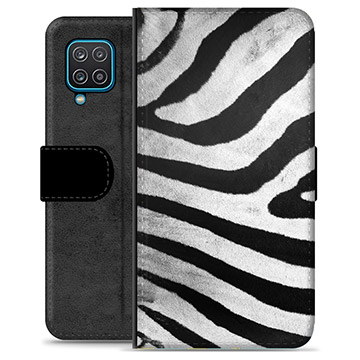 Samsung Galaxy A12 Premium Portemonnee Hoesje - Zebra