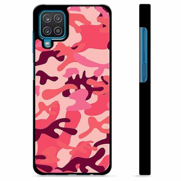 Samsung Galaxy A12 Beschermhoes - Roze Camouflage