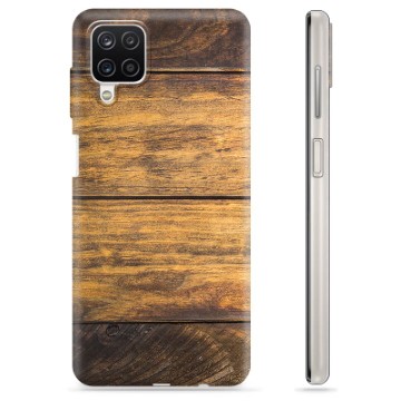 Samsung Galaxy A12 TPU Hoesje - Hout