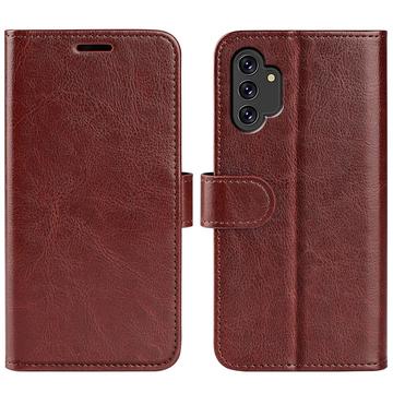 Samsung Galaxy A13 Wallet Case met Magnetische Sluiting - Bruin