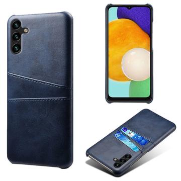 Samsung Galaxy A14 Bekleed Plastic Hoesje met Kaartsleuven - Blauw