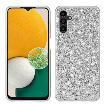 Samsung Galaxy A15 Glitter Series Hybride Hoesje - Zilver