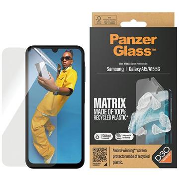 PanzerGlass Matrix D3O Ultra-Wide Screen Protector Geschikt voor Samsung Galaxy A15 - 100% Gerecycled Plastic - Bescherm Folie - Case Friendly - met AlignerKit Montageframe