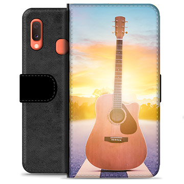 Samsung Galaxy A20e Premium Wallet Case - Gitaar