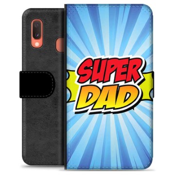 Samsung Galaxy A20e Premium Portemonnee Hoesje - Super Dad