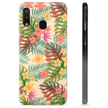 Samsung Galaxy A20e TPU Hoesje - Roze Bloemen