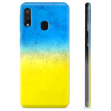 Samsung Galaxy A20e TPU Hoesje OekraÃ¯ense Vlag - Two Tone