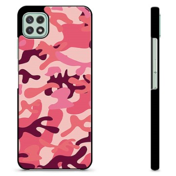 Samsung Galaxy A22 5G Beschermhoes - Roze Camouflage