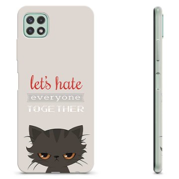 Samsung Galaxy A22 5G TPU-hoesje - Angry Cat