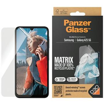 PanzerGlass Matrix D3O Ultra-Wide Screen Protector Geschikt voor Samsung Galaxy A25 - 100% Gerecycled Plastic - Bescherm Folie - Case Friendly - met AlignerKit Montageframe