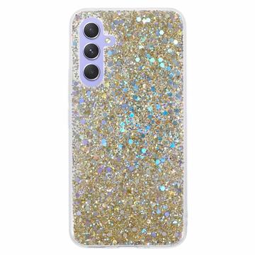 Samsung Galaxy A35 Glitter Flakes TPU Case - Gold