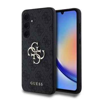 Guess 4G Metal Logo Back Case - Geschikt voor Samsung Galaxy A35 (A356) - Grijs