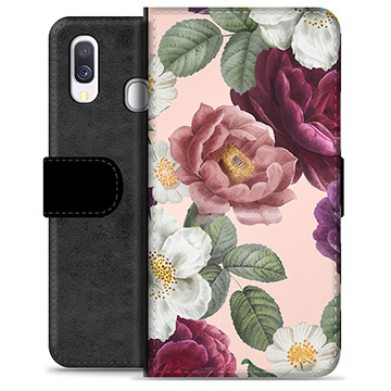 Samsung Galaxy A40 Premium Wallet Hoesje - Romantische Bloemen