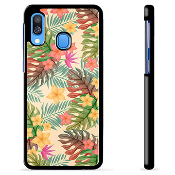 Samsung Galaxy A40 Beschermhoes - Roze Bloemen