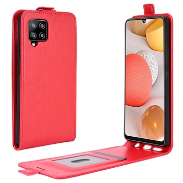 Samsung Galaxy A42 5G Verticale Flip Case met Kaartsleuf - Rood