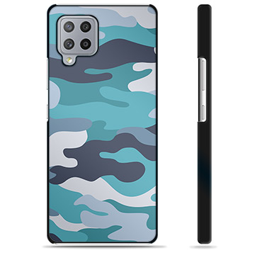 Samsung Galaxy A42 5G Beschermhoes - Blauw Camouflage