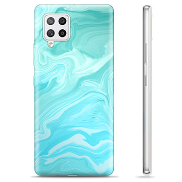 Samsung Galaxy A42 5G TPU Hoesje - Blauw Marmer