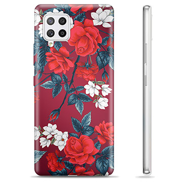 Samsung Galaxy A42 5G TPU Hoesje - Vintage Bloemen