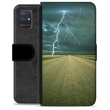 Samsung Galaxy A51 Premium Portemonnee Hoesje - Storm