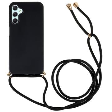 Samsung Galaxy A54 5G TPU Hoesje met Lanyard - Zwart