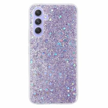 Samsung Galaxy A55 Glitter Flakes TPU Case - Purple