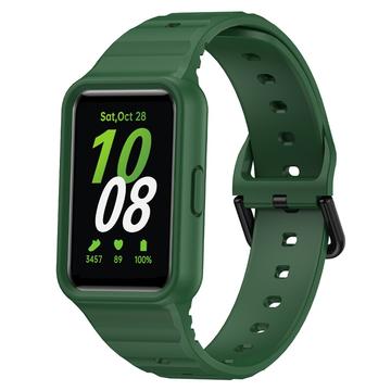 Samsung Galaxy Fit3 Vervangende Siliconen Band met Geïntegreerd Frame - Groen