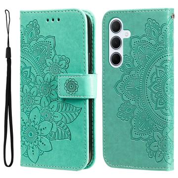 Samsung Galaxy M35 Mandala Series Portemonnee-hoesje - Groen