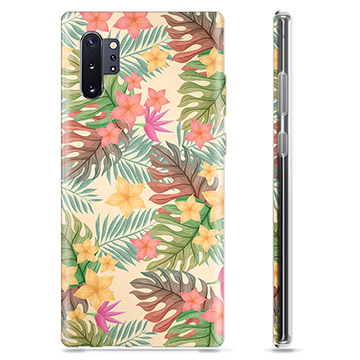 Samsung Galaxy Note10+ TPU Hoesje - Roze Bloemen