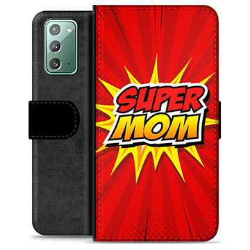 Samsung Galaxy Note20 Premium Portemonnee Hoesje - Super Mom