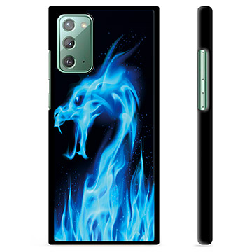 Samsung Galaxy Note20 Beschermhoes - Blue Fire Dragon