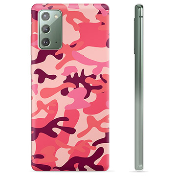 Samsung Galaxy Note20 TPU Hoesje - Roze Camouflage