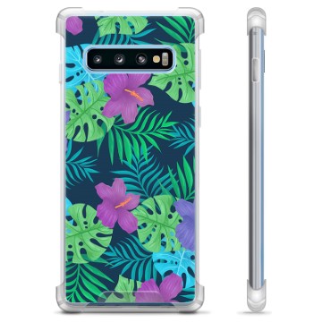 Samsung Galaxy S10+ Hybride Hoesje - Tropische Bloem