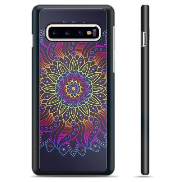 Samsung Galaxy S10+ Beschermhoes - Kleurrijke Mandala