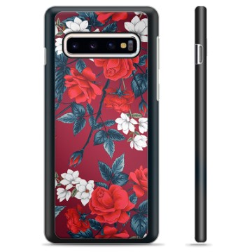 Samsung Galaxy S10+ Beschermhoes - Vintage Bloemen