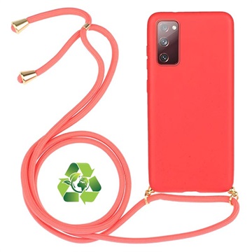 Saii Eco Line Samsung Galaxy S20 FE Hoesje met Band - Rood