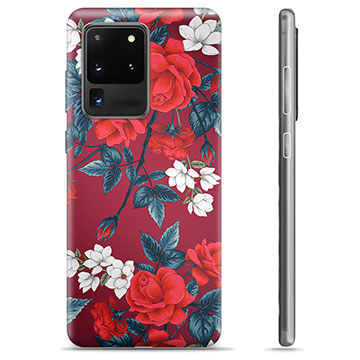 Samsung Galaxy S20 Ultra TPU Hoesje - Vintage Bloemen