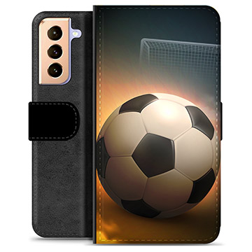 Samsung Galaxy S21+ 5G Premium Portemonnee Hoesje - Voetbal