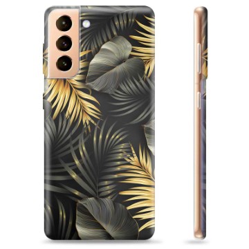 Samsung Galaxy S21+ 5G TPU Hoesje - Gouden Bladeren