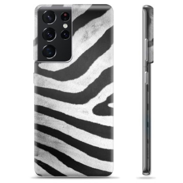 Samsung Galaxy S21 Ultra 5G TPU Hoesje - Zebra