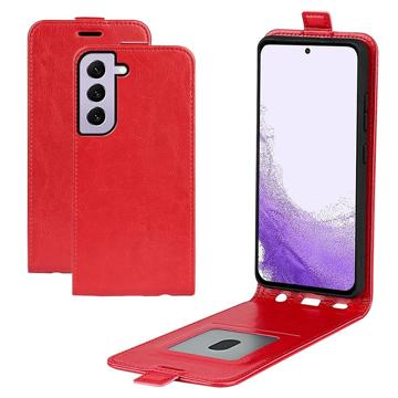 Samsung Galaxy S23 5G Verticale Flip Hoesje met Kaartsleuf - Rood