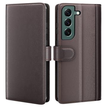 Samsung Galaxy S23 5G Wallet Leren Hoesje met Standaard - Bruin