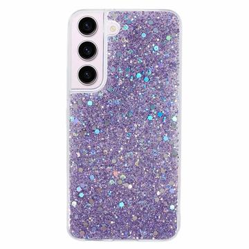 Samsung Galaxy S23 Glitter Flakes TPU Case - Purple