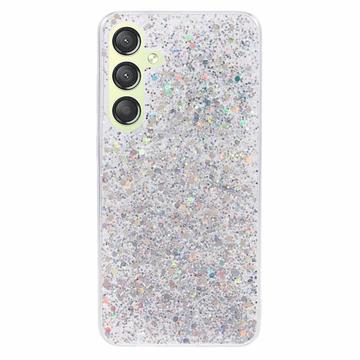 Samsung Galaxy S24 Glitter Flakes TPU Case - Silver