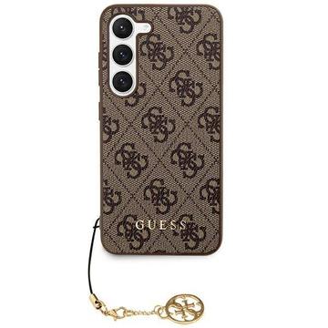 Samsung Galaxy S24 Guess 4G Charms Collection Hybride Hoesje - Bruin