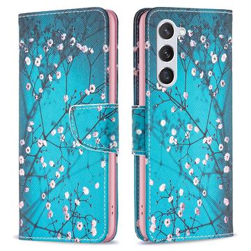 Samsung Galaxy S24 Wonder Series Wallet Case - Witte Bloemen