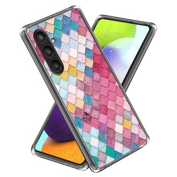 Samsung Galaxy S24 Stijlvolle Ultradunne TPU Hoesje - Regenboog Ruit