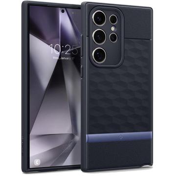 Caseology Parallax voor Samsung Galaxy S24 Ultra, [Militaire valbescherming] S24 Ultra Case Ergonomisch 3D Hexa Cube ontworpen hoesje voor Samsung Galaxy S24 Ultra - Navy Violet