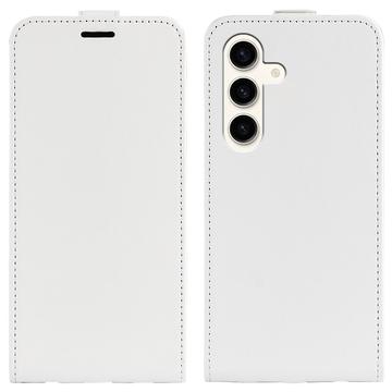 Samsung Galaxy S24+ Verticale Flip Hoesje met Kaartsleuf - Wit
