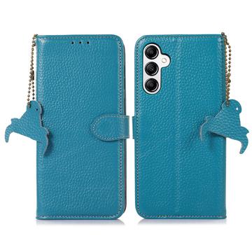 Samsung Galaxy S24+ Leren Portemonnee Hoesje met RFID - Blauw