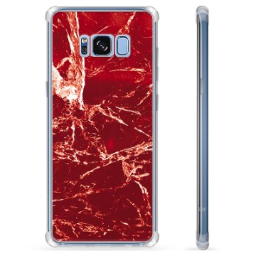 Samsung Galaxy S8 Hybrid Case - Rood Marmer